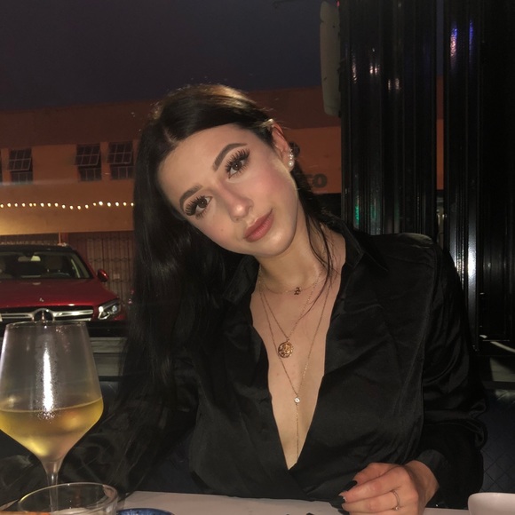 black plunge Pretty Little Thing satin dress - Picture 3 of 4